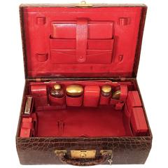 Art Deco Alligator Leather Case, 1920s 10
