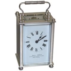 Antique Silver Plated Timepiece Carriage Clock