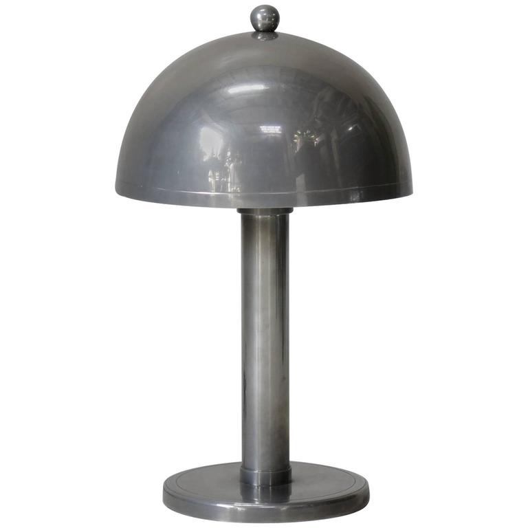 Nickeled Art Deco Desk Lamp France 1930s For At 1stdibs Nickeled Art Deco Desk Lamp France 1930s For