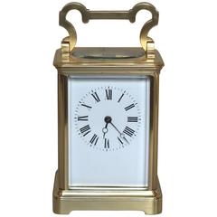 Antique Large Brass Striking Carriage Clock