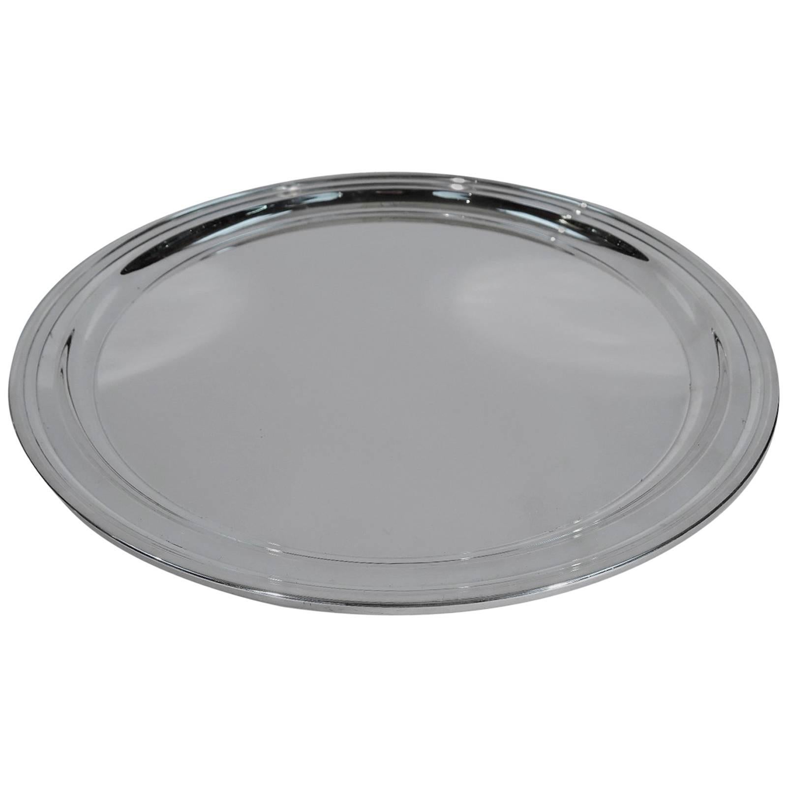 Tiffany Sterling Silver Round Serving Tray