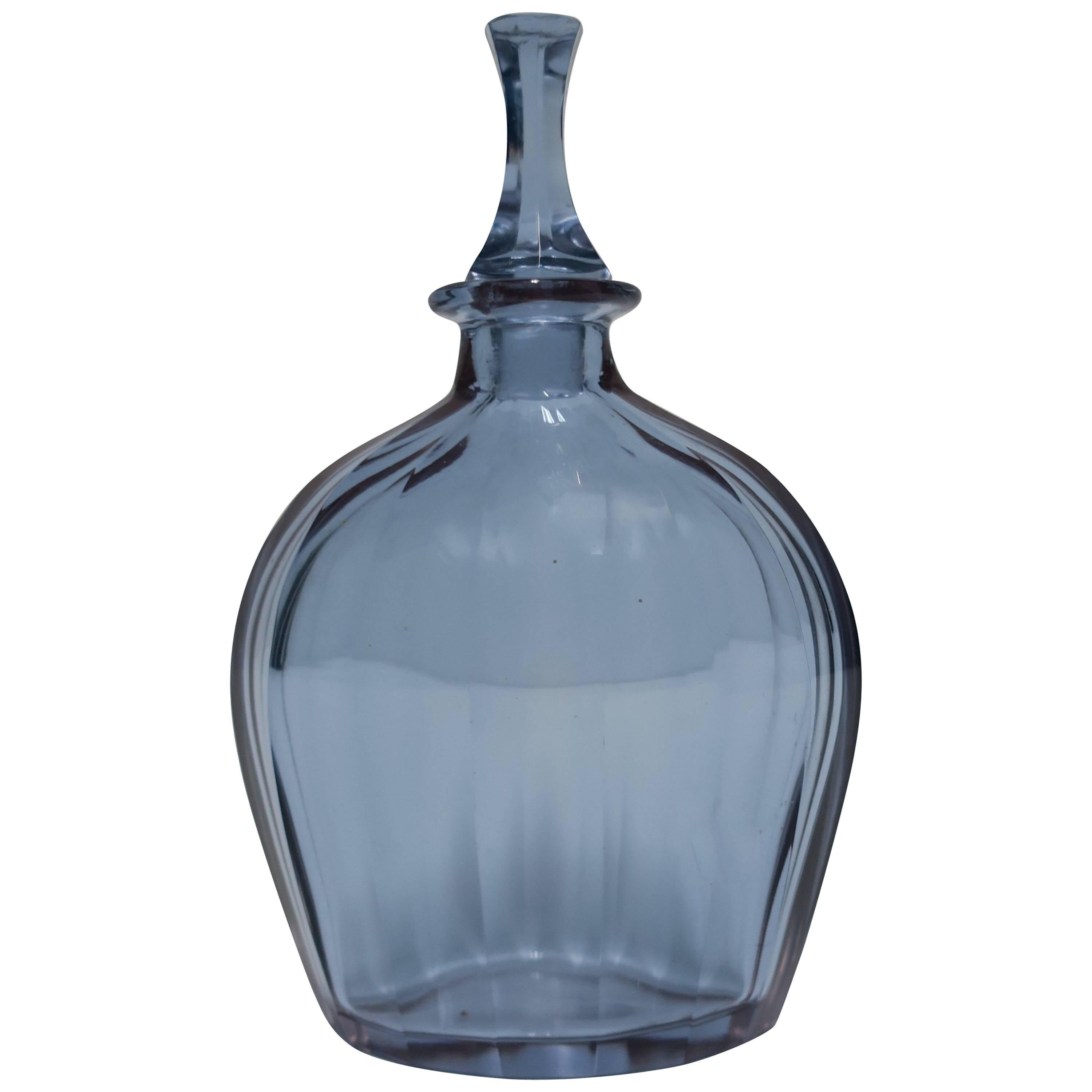Rare Alexandrite Crystal Vessel or Perfume Vanity Bottle in the Style of Moser