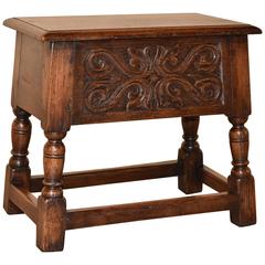 19th Century English Lift-Top Stool