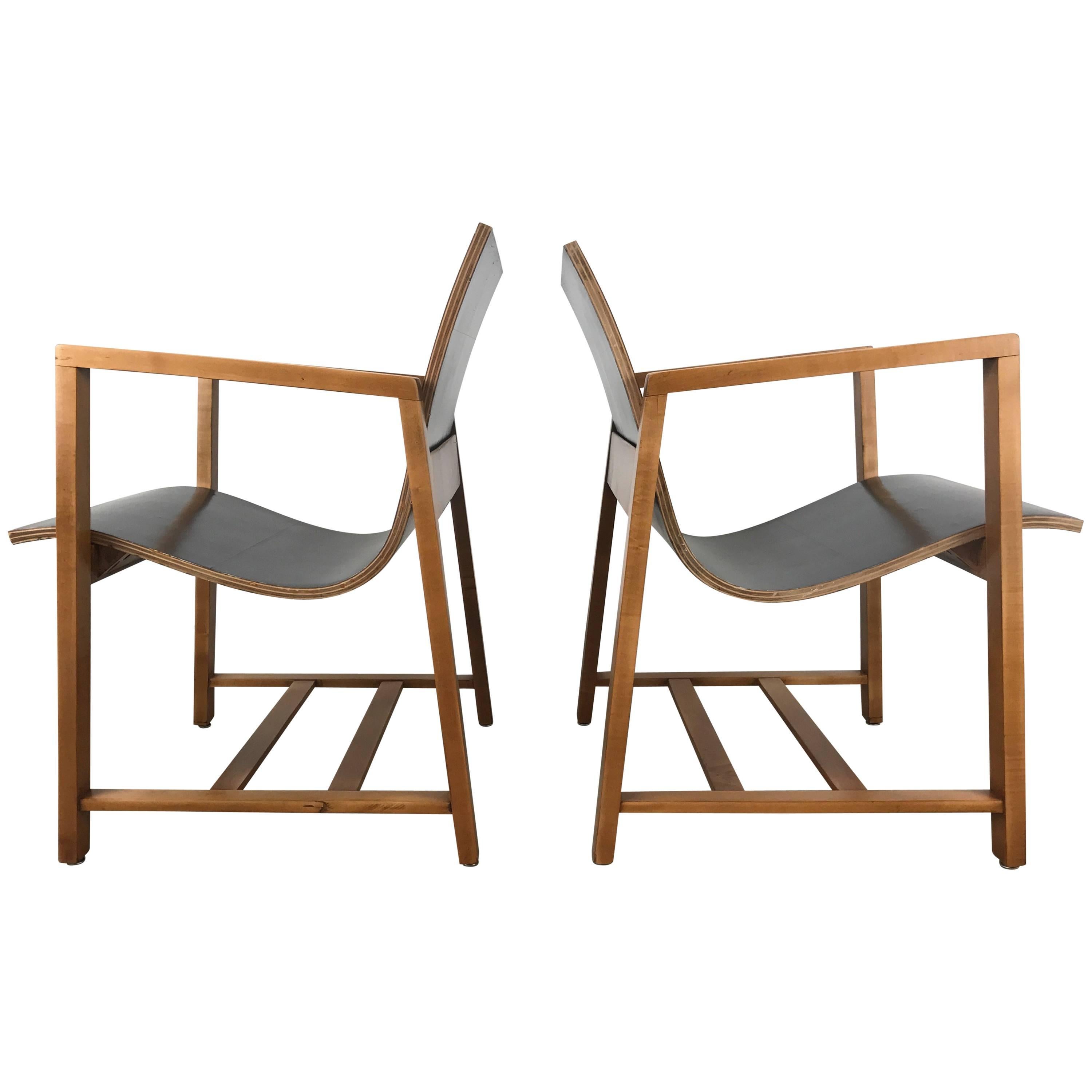 Seltenes Paar „Kleinhans“-Stühle, um 1939 Charles Eames/Eero Saarinen im Angebot