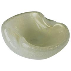 Mid-Century Italian Murano Clear and Gold Art Glass Bowl, Italy 5