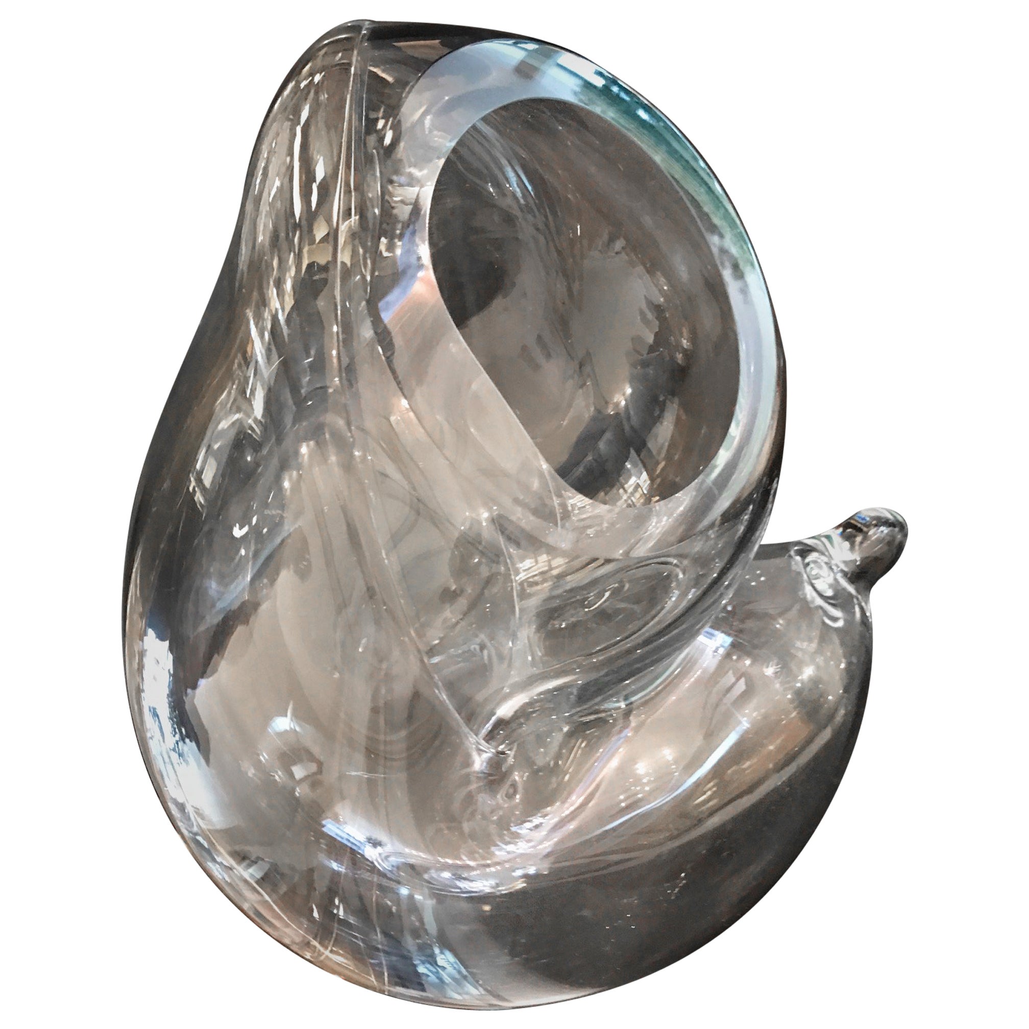 Small John Bingham Handblown Glass Sculpture Centrepiece For Sale at