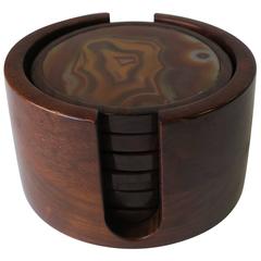 Vintage Modern Brazilian Drinks or Cocktail Coaster Set, Brazil 9