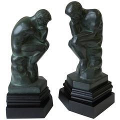 Pair of Vintage Male Sculpture Bookends 8