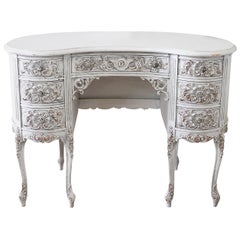 Antique Louis XV Style Painted Vanity Desk