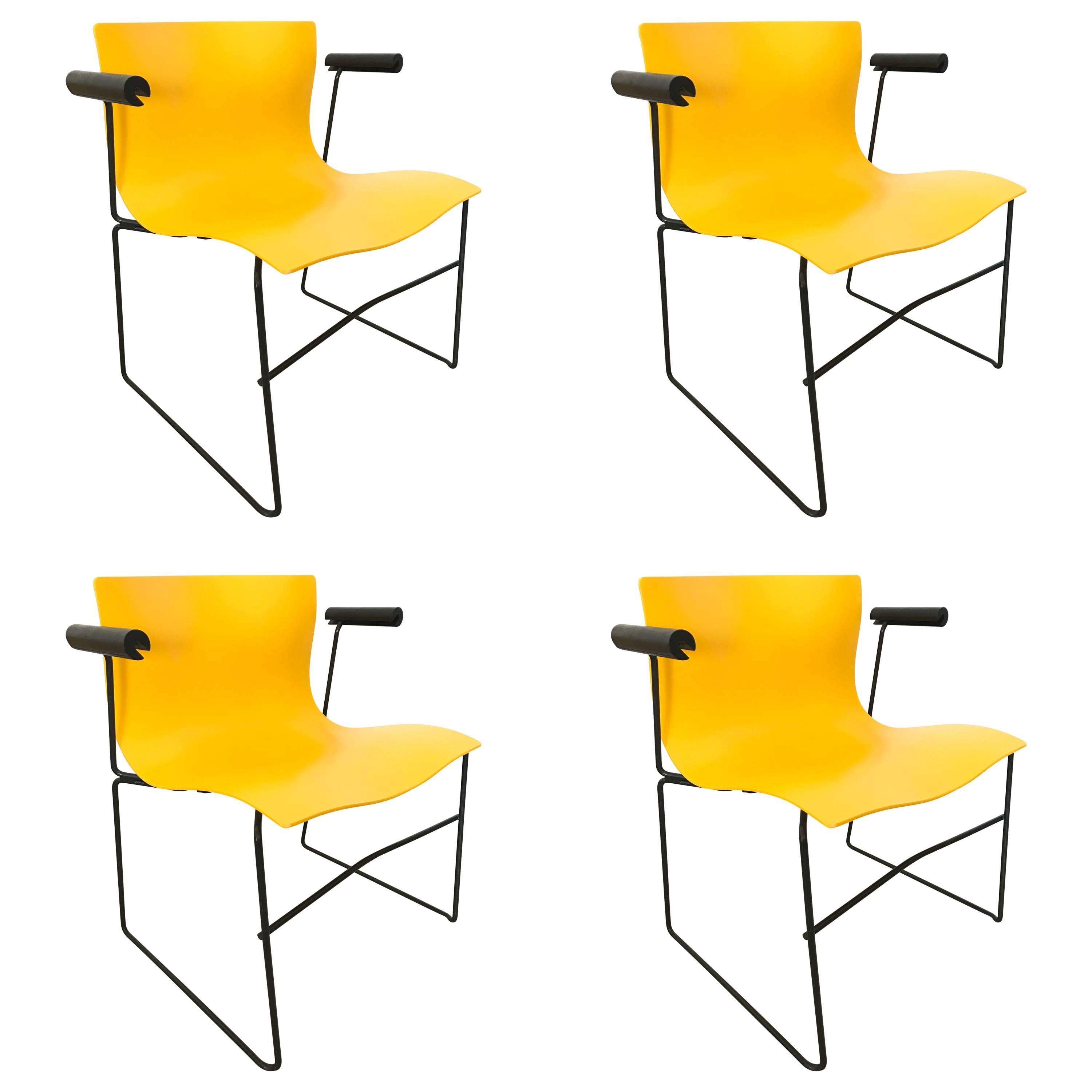 Set of Four Lella and Massimo Vignelli "Handkerchief" Armchairs for Knoll