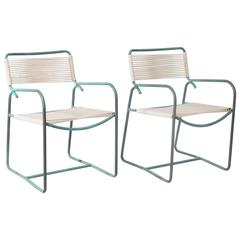 Tubular Bronze Patio Armchairs by Walter Lamb for Brown Jordan