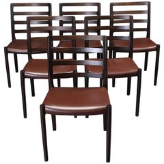 Set of Six Oak Dining Chairs by Niels O. Moller for J.L.Moller