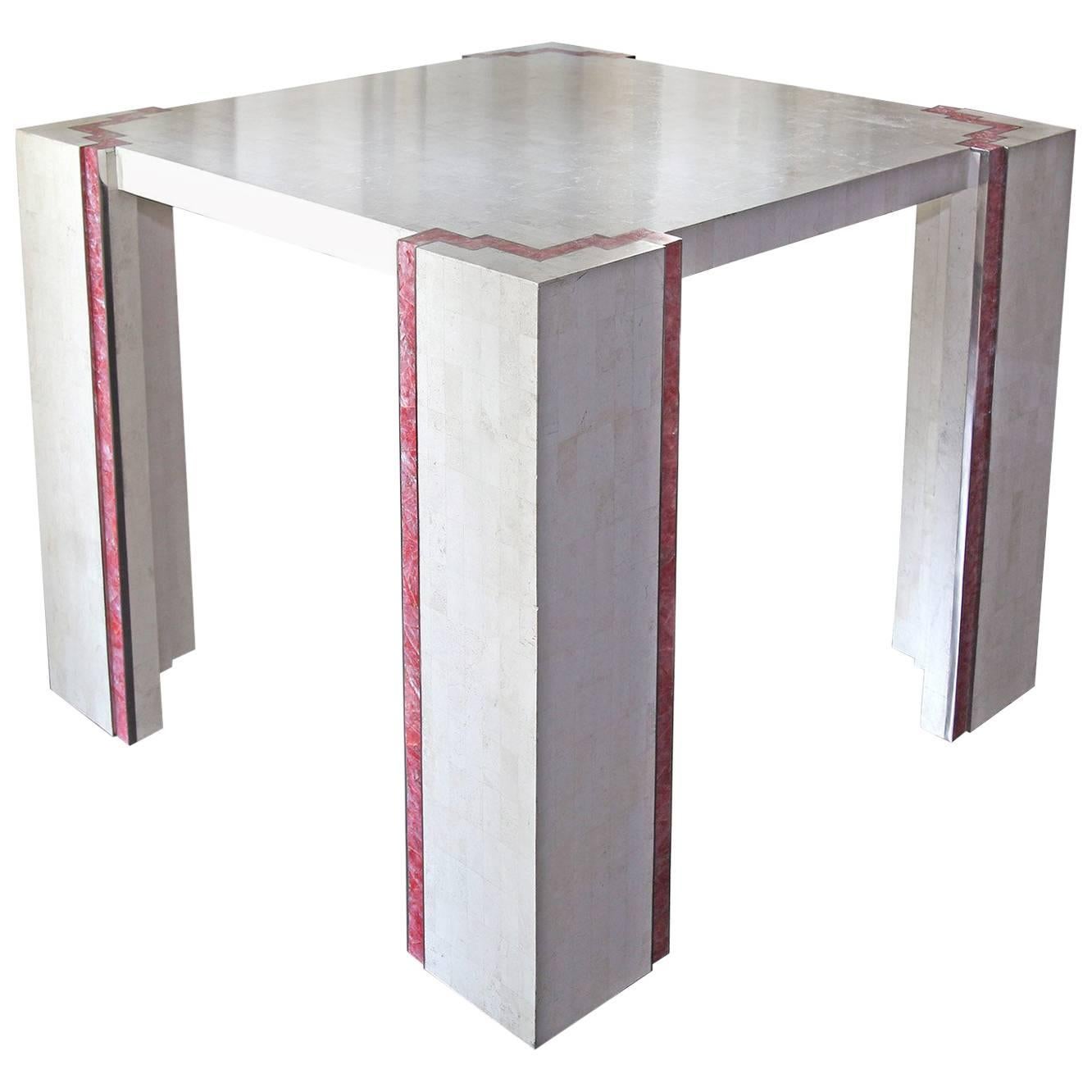 Tessellated Marble Dining Table in Art Deco Revival Style For Sale