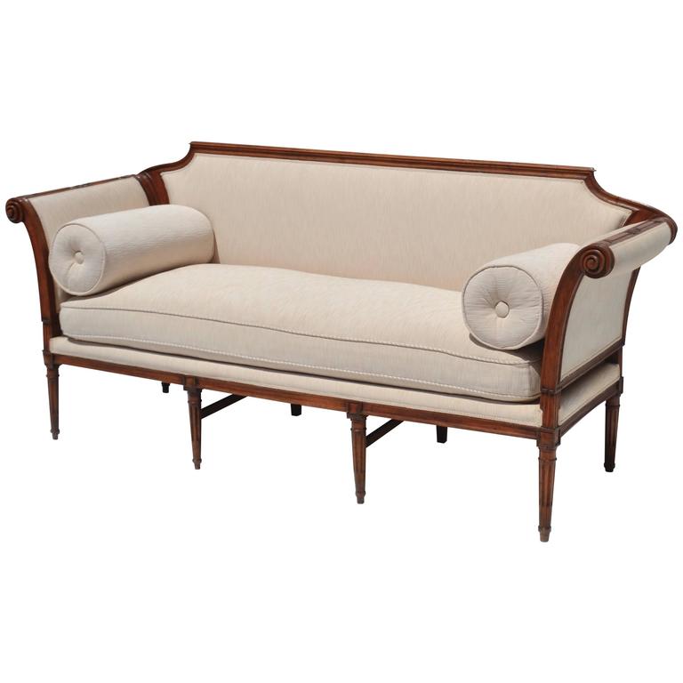 Regency Style Fruitwood Settee At 1stdibs Regency Style Fruitwood Settee For