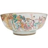 Large 18th Century Chinese Export Punch Bowl