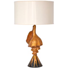 Hollywood Regency Tole Shell Form Table Lamp