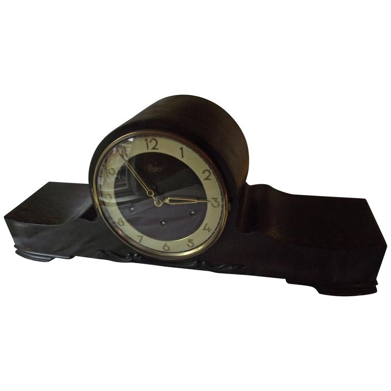 Art Deco Clock, Urgos German Mantle Clock, Westminister Chimes Clock at
