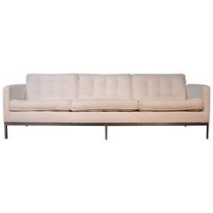 Florence Knoll Three-Seat Sofa in White