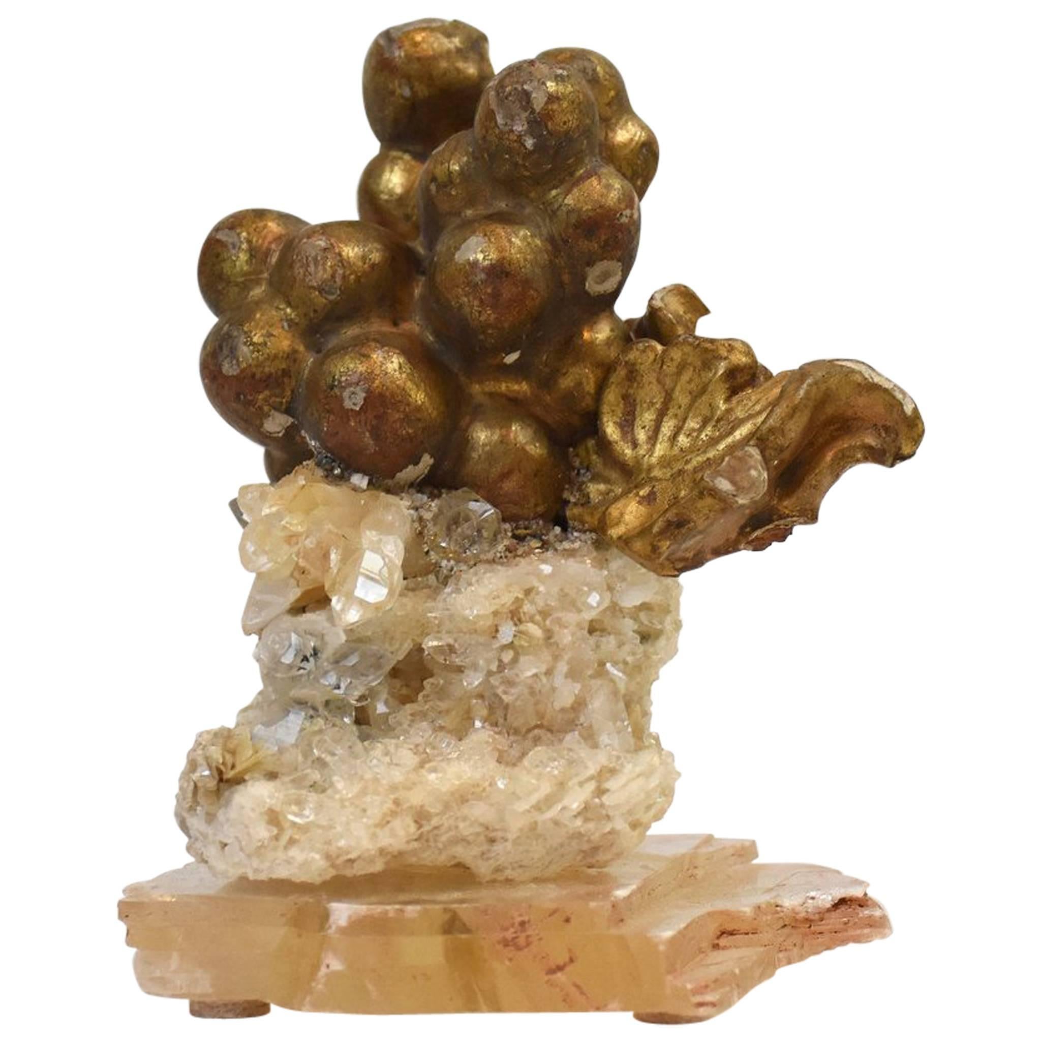 18th Century Quartz Giltwood Fragment