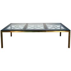 Brass and Black Lacquered Dining Table in the Manner of Mastercraft 8