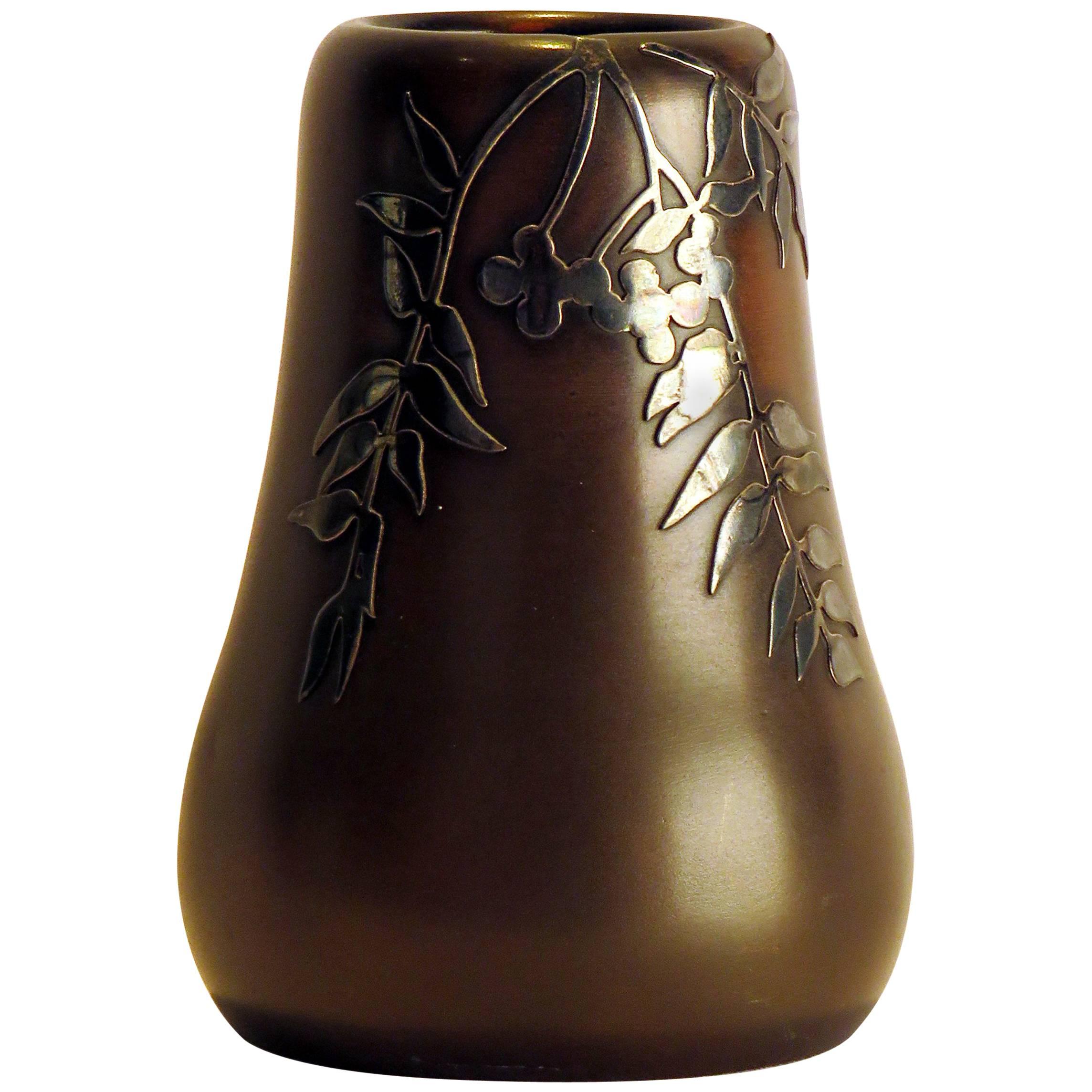 Small Mixed Metal Arts & Crafts Vase circa 1910