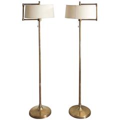 Pair of Brass Floor Lamps from the Hotel Vancouver