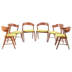 Kai Kristiansen Teak Dining Chairs for Korup Stolefabrik, 1960s, New Upholstery 3