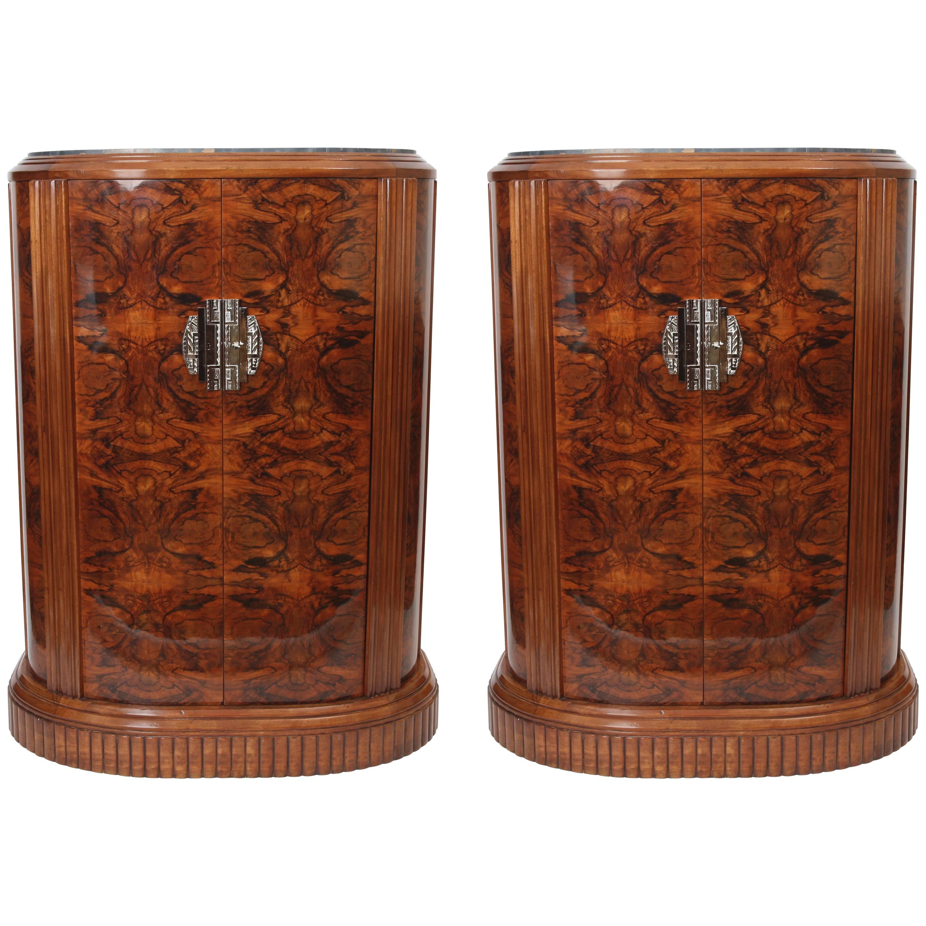 Exceptional and Important Pair of Art Deco Entrance Furniture