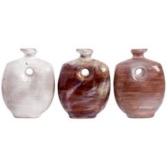 Set of Three Ceramic Vases by Robert and Jean Cloutier, France, 1970s