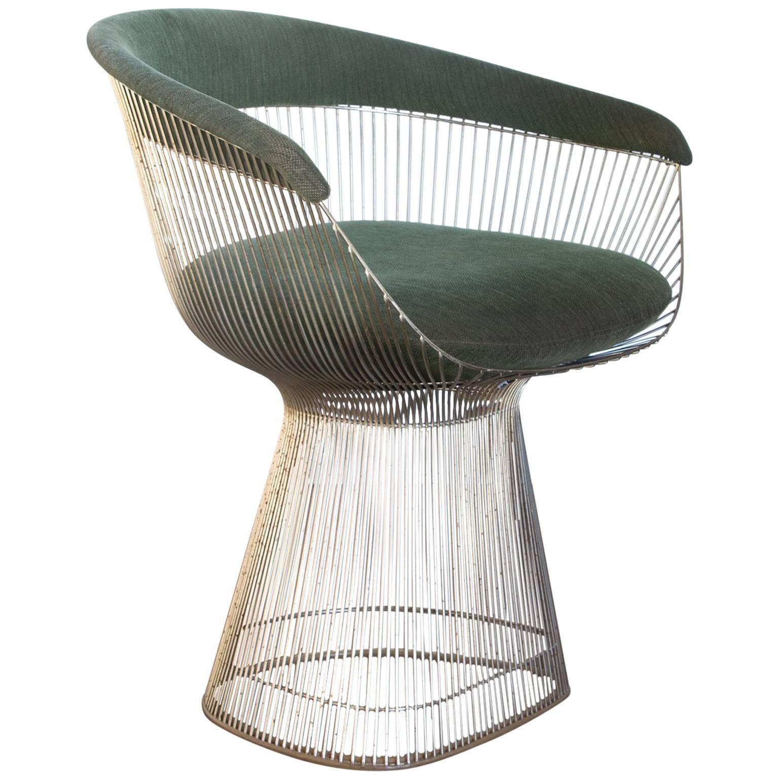 1966, Warren Platner for Knoll International, Side Chair in Green, Model 1725A