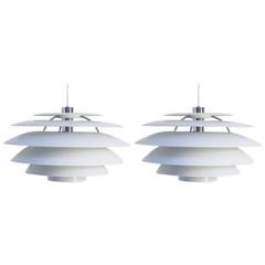 White Aluminium Chandelier by Stilnovo 8