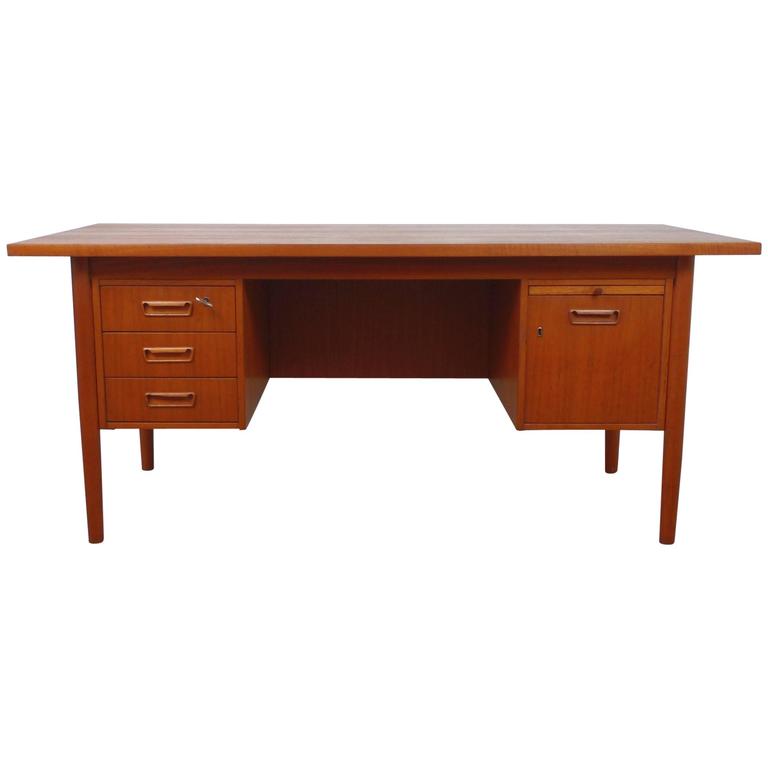 1960s Teak Desk from Ejsing Mobelfabrik, Denmark at 1stDibs
