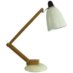 Vintage All Original 1950s White Anglepoise Maclamp Designed by Terence Conran 