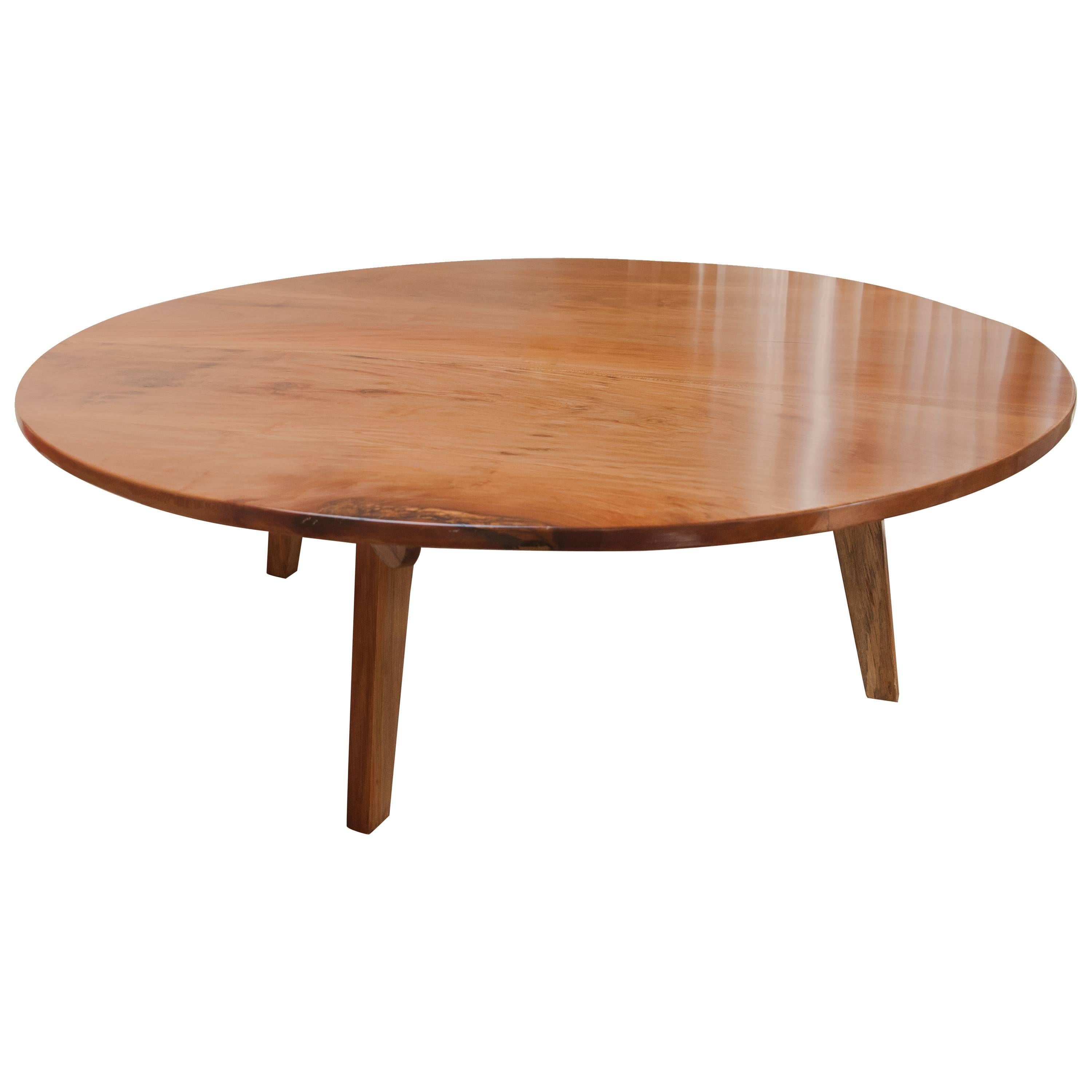 Table circulaire en bois à planches personnalisée en vente