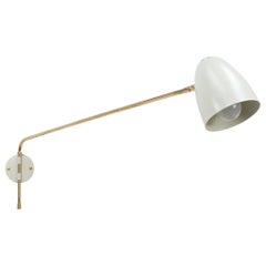 Vintage Mid-Century French Swivelling Potence Wall Lamp Sconce, 1950s