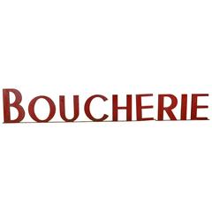 Antique Large Zinc Sign Boucherie