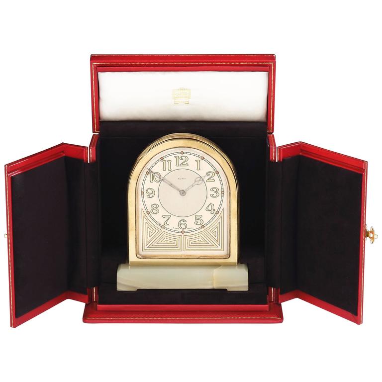 'Partners' DoubleSided Desk Clock by Cartier at 1stDibs