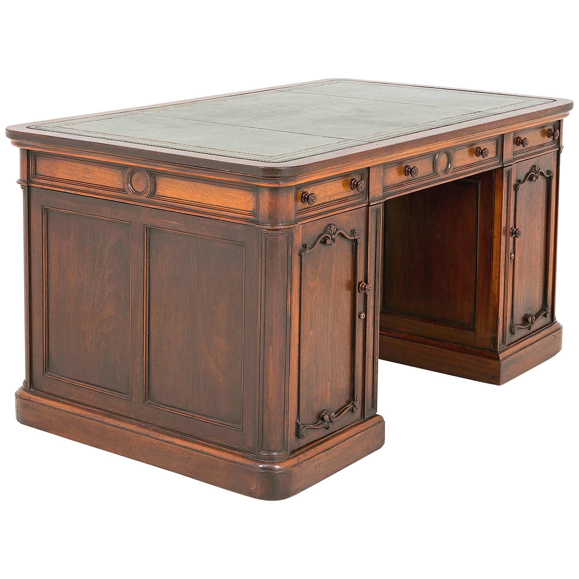 Mid-Victorian Partners Desk For Sale
