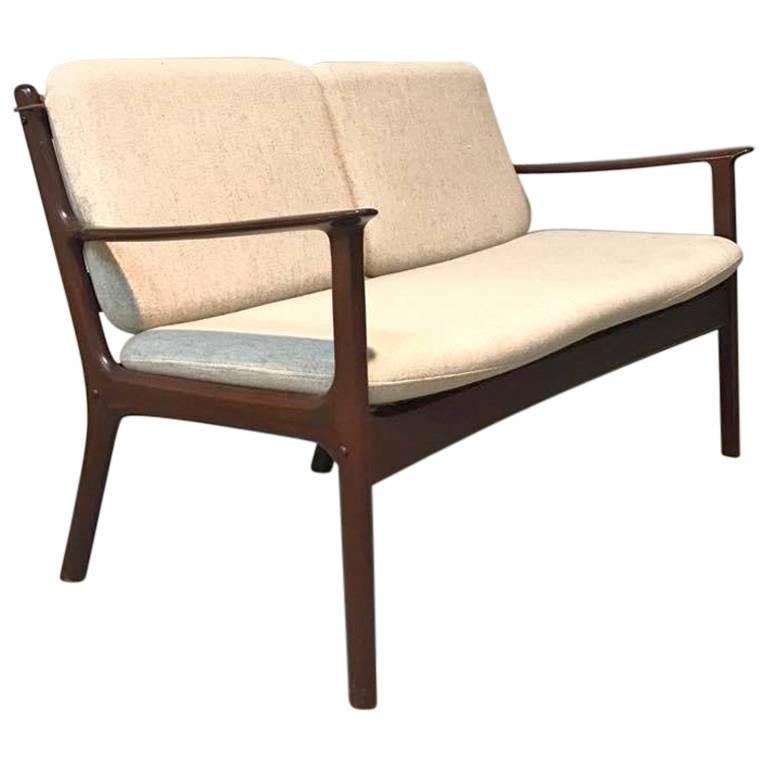 Vintage Two-Seat Sofa by Ole Wanscher for P. Jeppesens Møbelfabrik For Sale