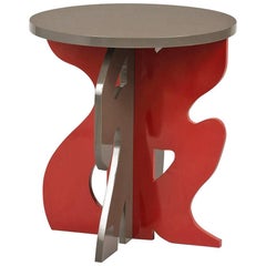 Guy de Rougement / Red and Grey / Side Table / In stock
