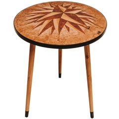 1930s Burr Chestnut and Thuya Star Inlay Table, Sublime Quality and Patina