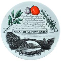 Piero Fornasetti Recipe Plate Piatti Tipici #1, Gnocchi Al Pomodoro, 1971 6