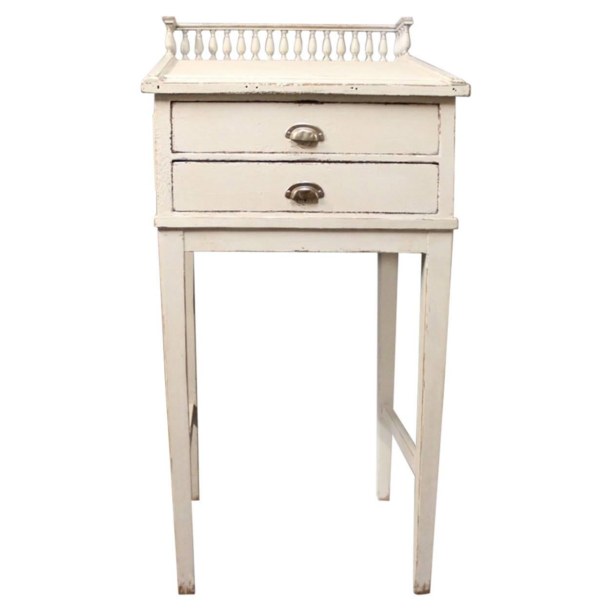 Grey Painted Writing Desk in the Style Gustavian from the 1840s For Sale