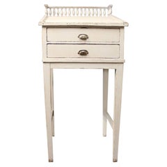 Grey Painted Writing Desk in the Style Gustavian from the 1840s