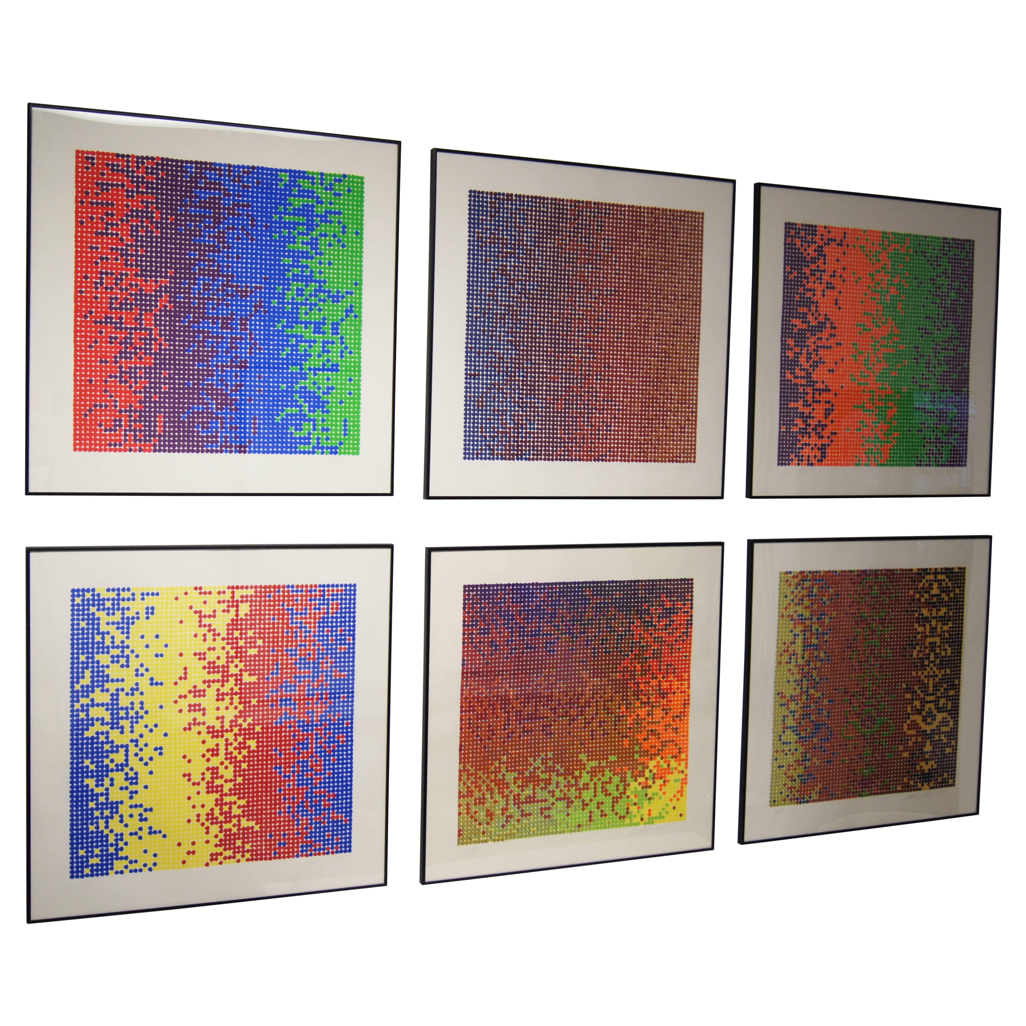 Suite di sei serigrafie astratte di David Roth