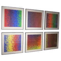 Suite di sei serigrafie astratte di David Roth