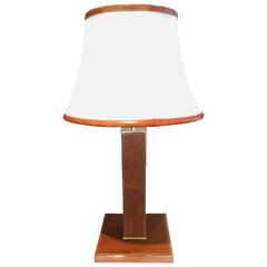 Super Rich Leather Table Lamp and Custom Matching Shade