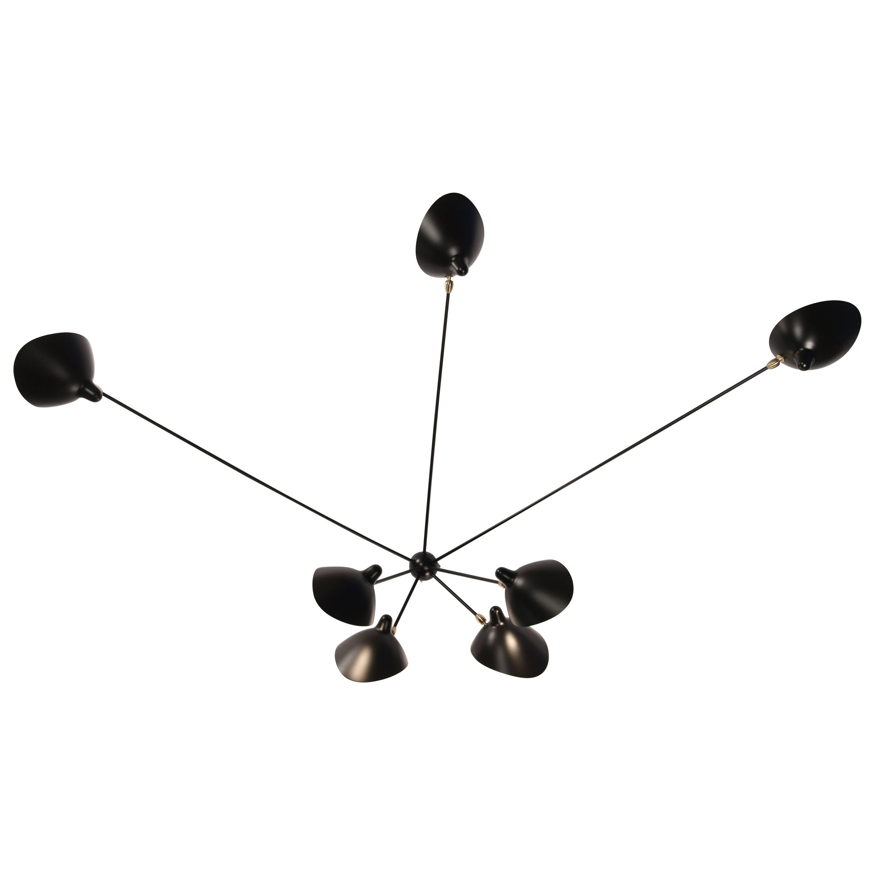 Sconce Serge Mouille Model Applique Spider Seven Arms In Black Sconce Serge Mouille Model Applique Spider Seven Arms In Black
