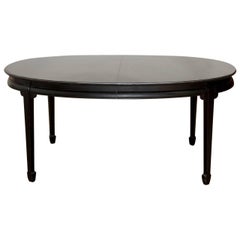 Baker Far East Style Lacquered Oval Dining Table