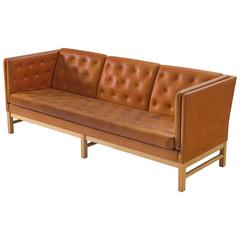 Erik Jørgensen Original Cognac Leather Sofa